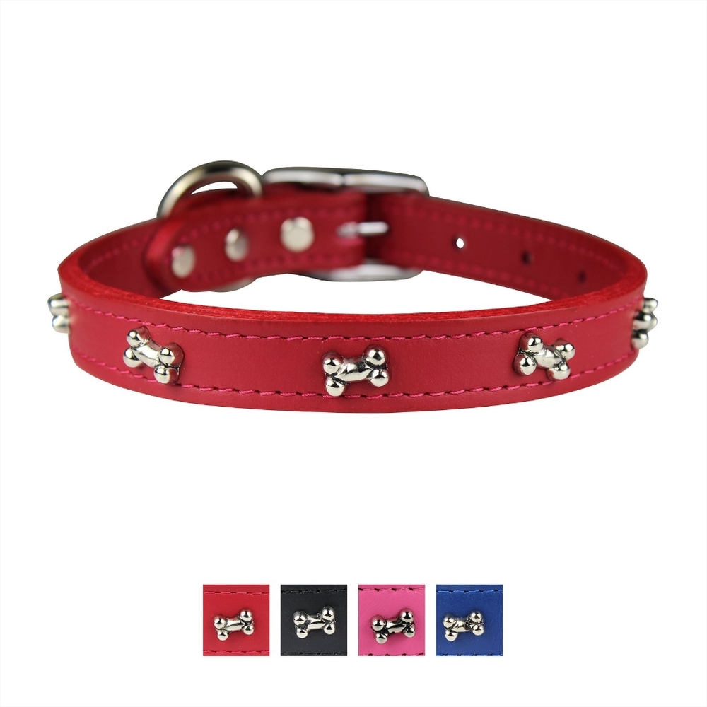 OmniPet Signature Leather Bone Dog Collar